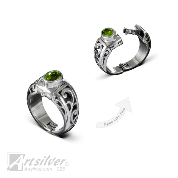 arthritis rings Green peridot