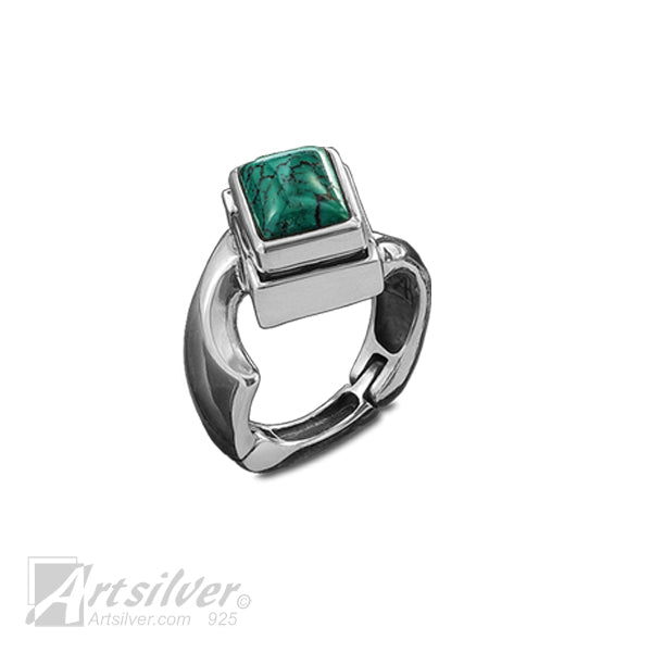 Turquoise and Black Onyx Arthritis Rings