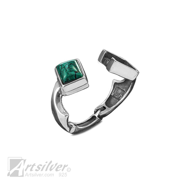 Turquoise and Black Onyx Arthritis Rings