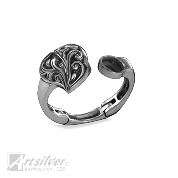 Heart Filigree Arthritis Expandable Joint Ring