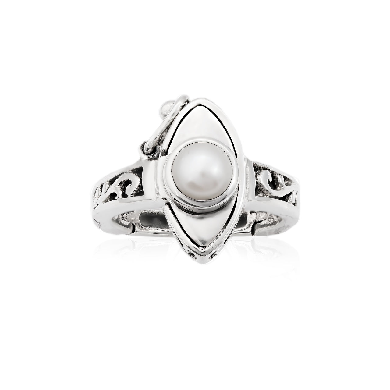 Silver Filigree Marquise Arthritis Ring