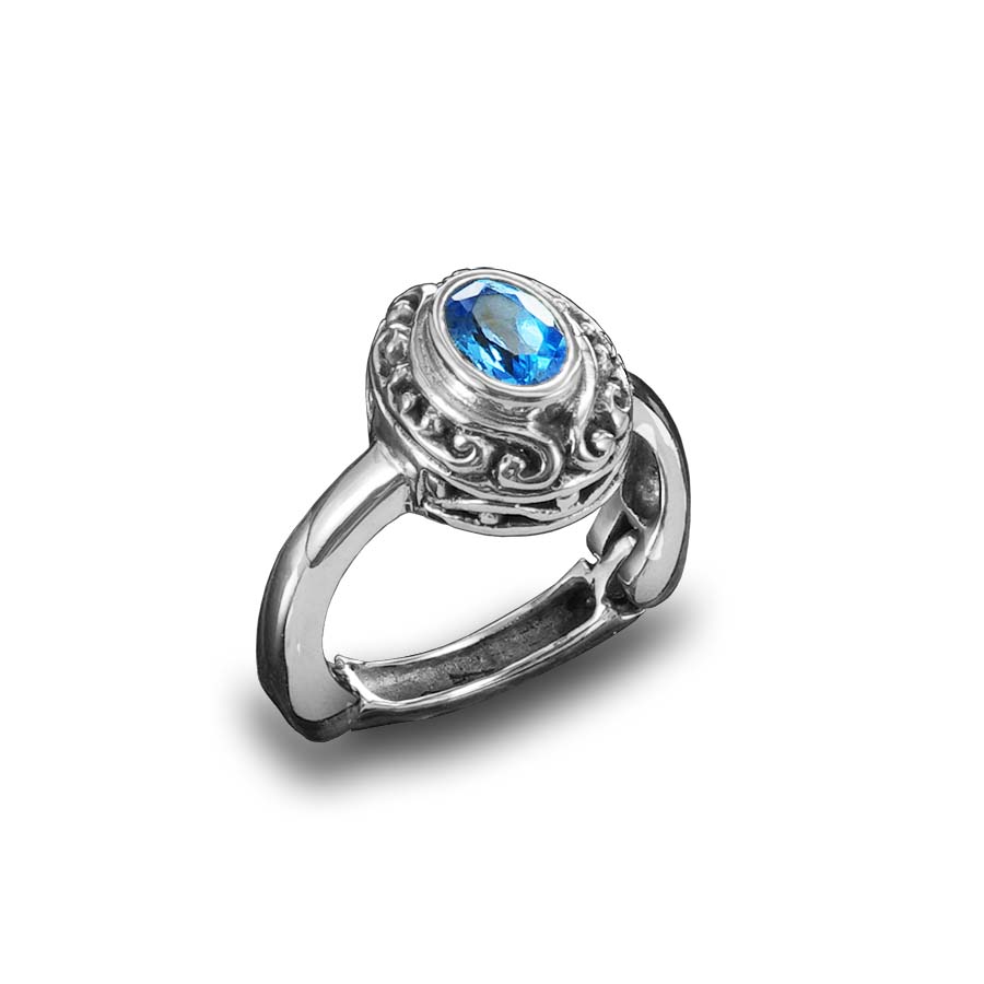 Hinge filigree crown arthritis rings