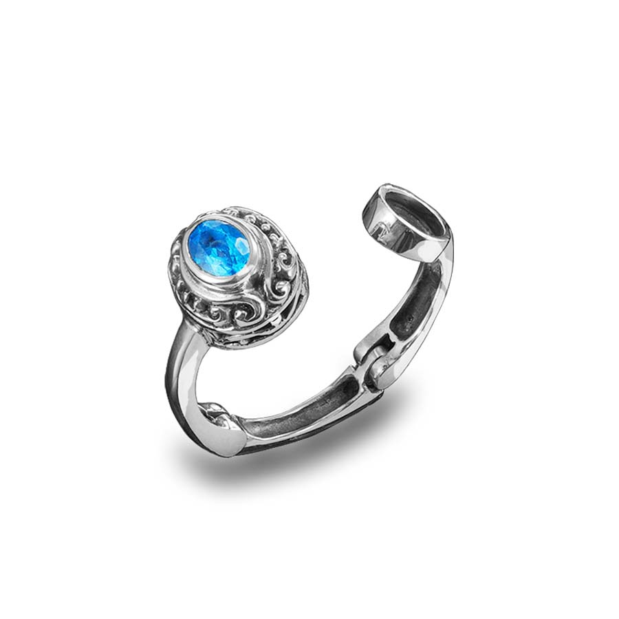 Hinge filigree crown arthritis rings