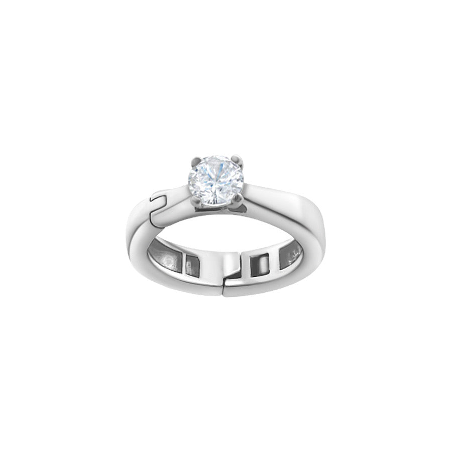 Hinged Solitaire Engagement Ring