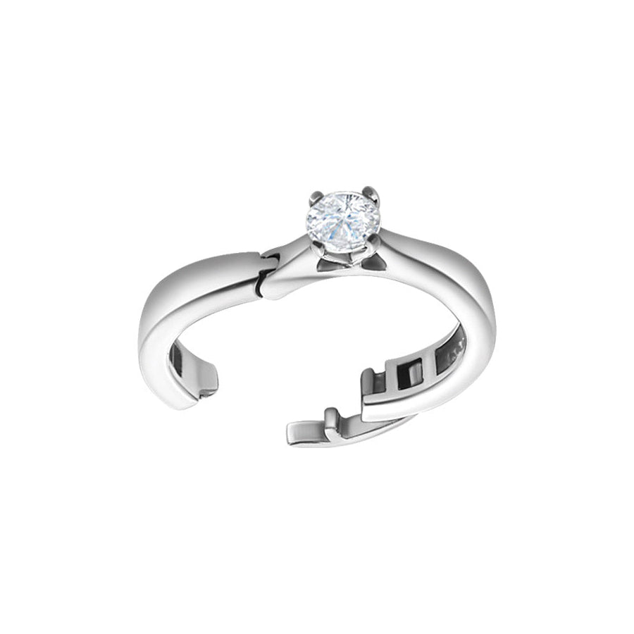 Hinged Solitaire Engagement Ring